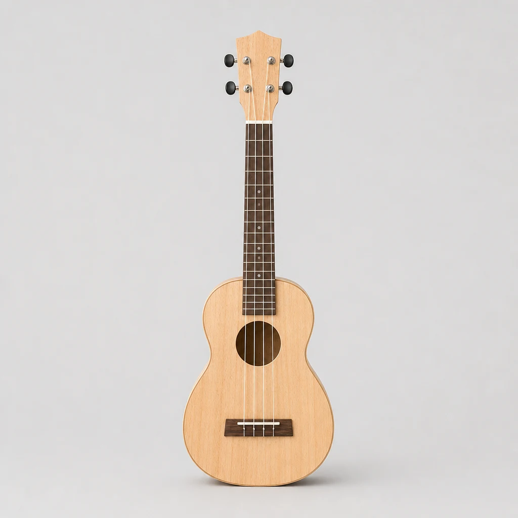 Concert ukulele with satin natural finish